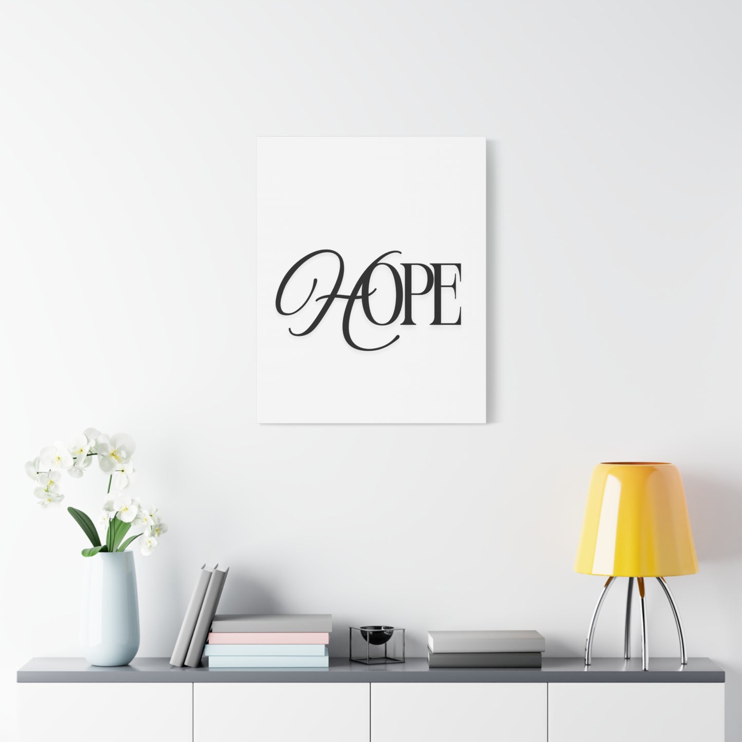 Hope Script Wall Art Canvas | Matte Stretched Canvas