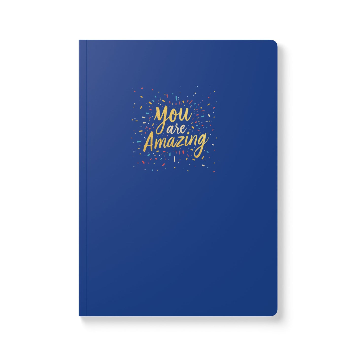You Are Amazing Satin Journal, Softcover Pocket Notebook | Gold Script, Perforated Pages