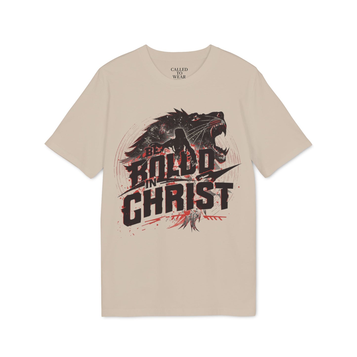 Wolf Silhouette Faith Graphic T-shirt | Distressed Battle Cry Tee