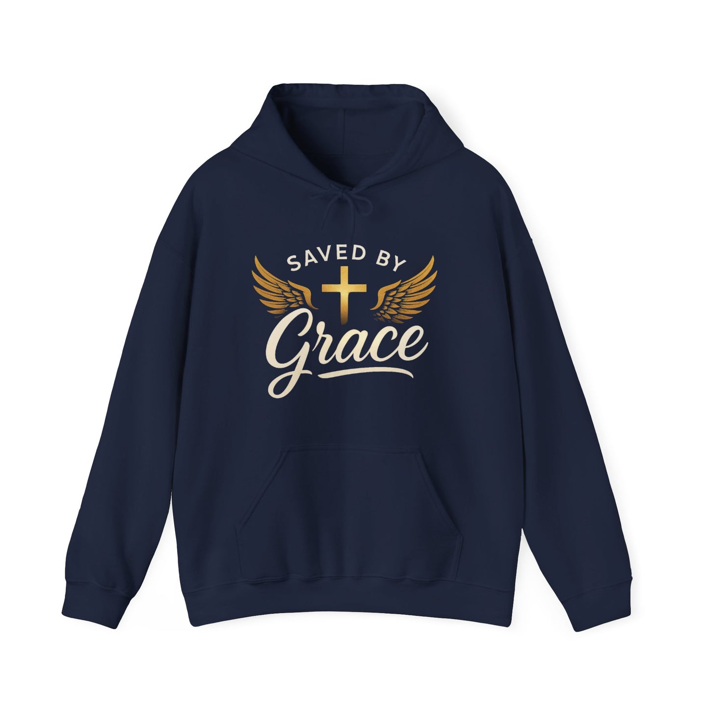Saved by Grace Hooded Sweatshirt, Christian Apparel, Inspirational Hoodie, Faith Merchandise, Religious Gift, Unisex Streetwear