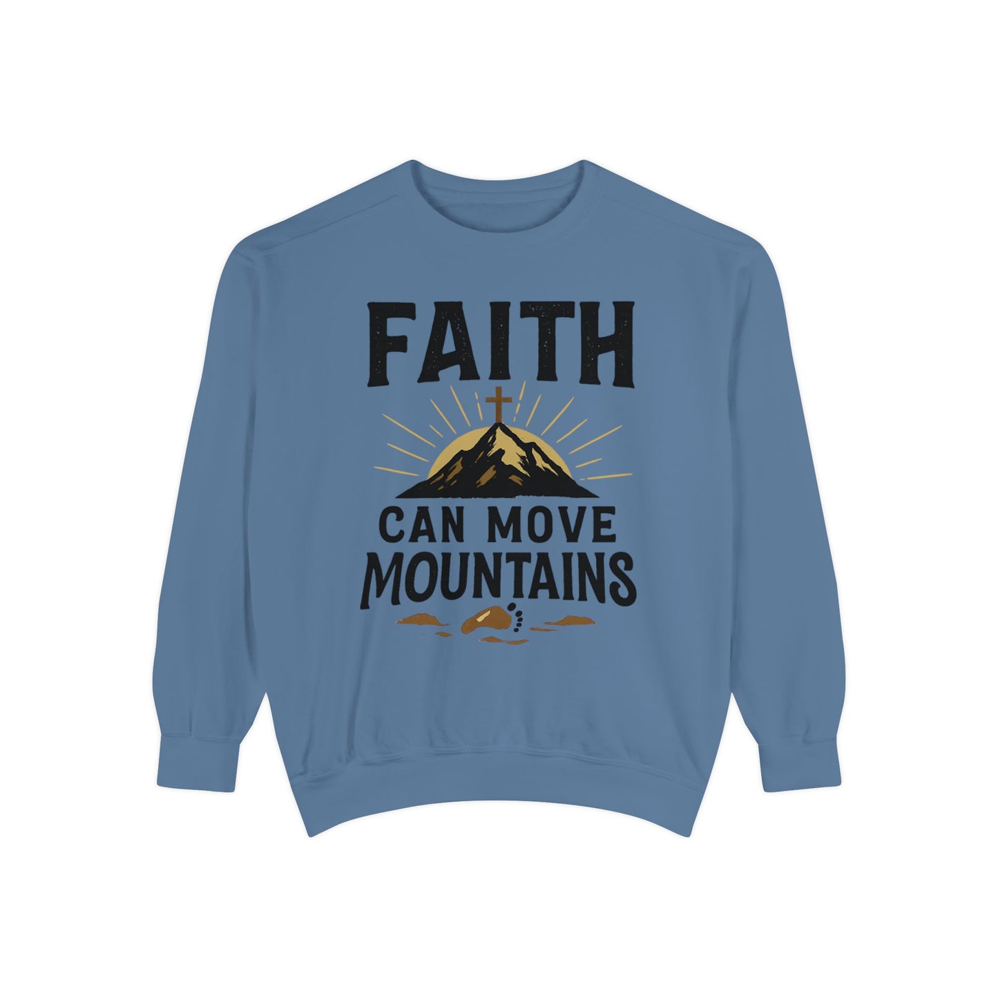 Faith-Inspired Garment-Dyed Sweatshirt | Cozy Christian Apparel, Inspirational Gift, Faith Merchandise, Unisex Crewneck, Casual Sweat
