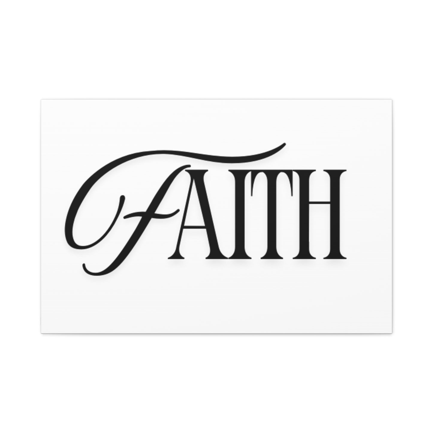 Faith typography wall art Canvas | Matte stretched 1.25"