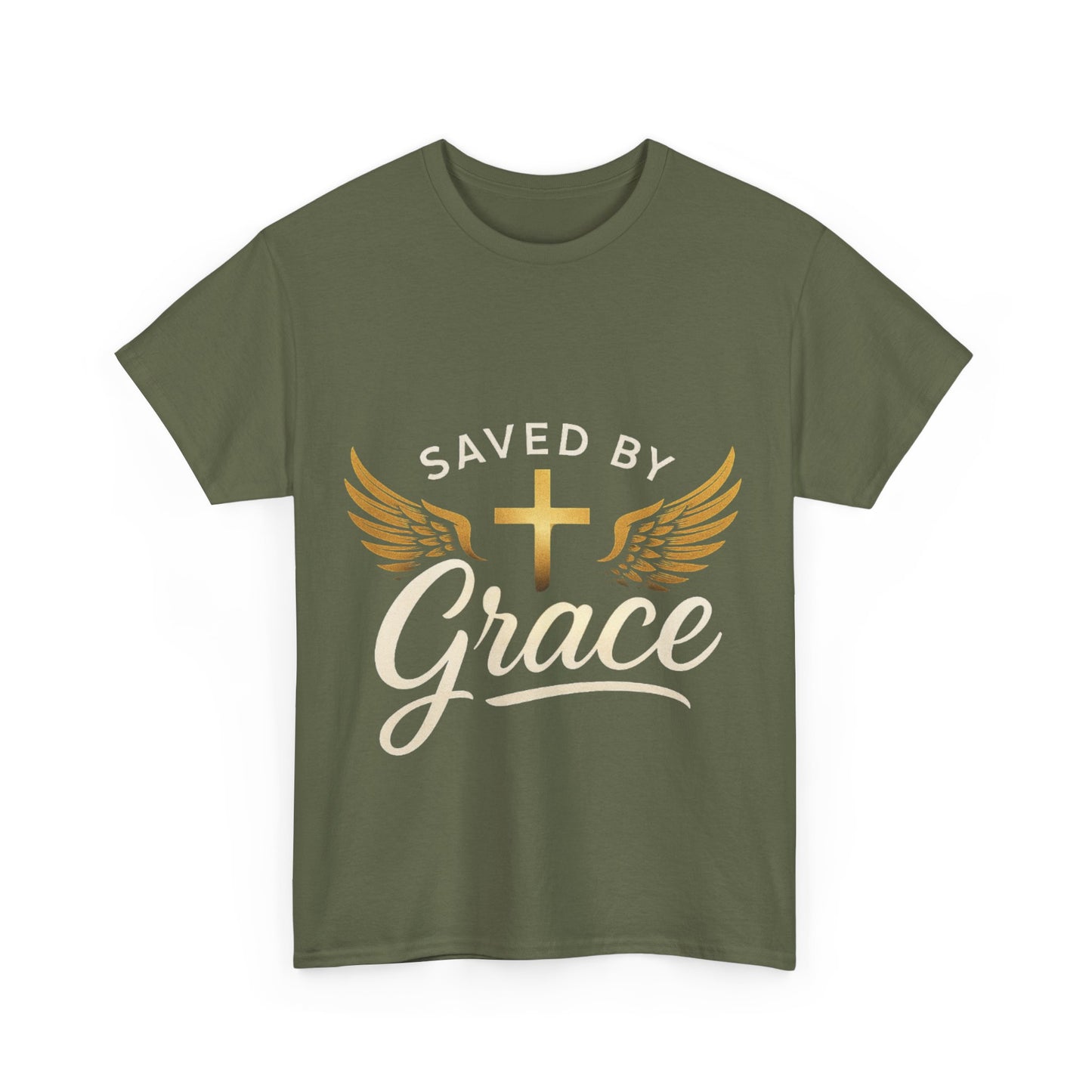 Saved by Grace Unisex Heavy Cotton Tee - Faith Shirt, Christian Apparel, Inspirational Gift, Church Outfit, Religious Tee