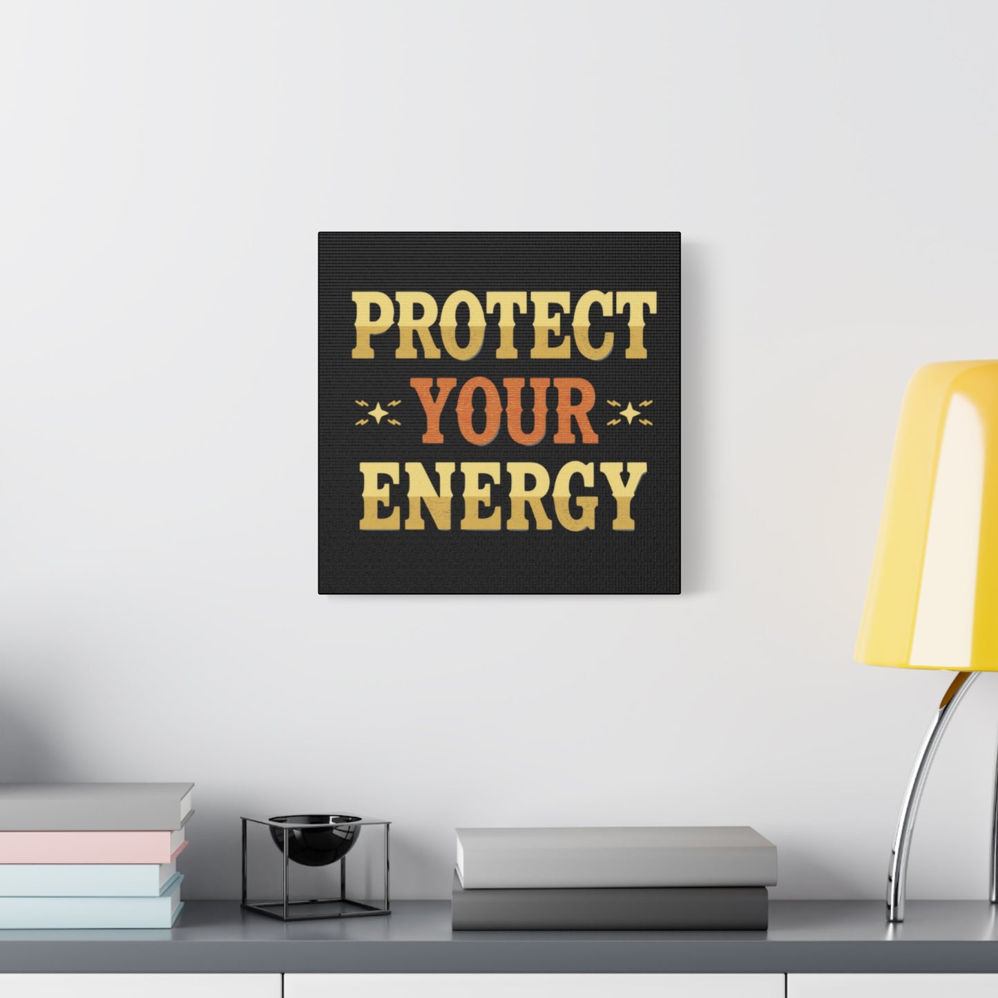 Protect Your Energy Canvas | Matte Stretched Wall Art