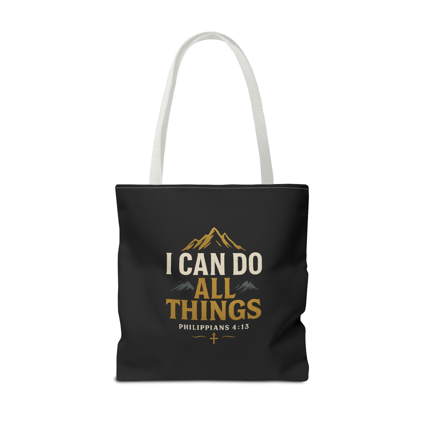 Inspirational Tote Bag with Philippians 4:13 - Motivational Gift for Encouragement, Faith, Bible Quotes, Everyday Use, Church