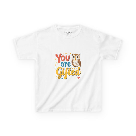 You Are Gifted Owl Kids Tee | Encouraging Children's Shirt