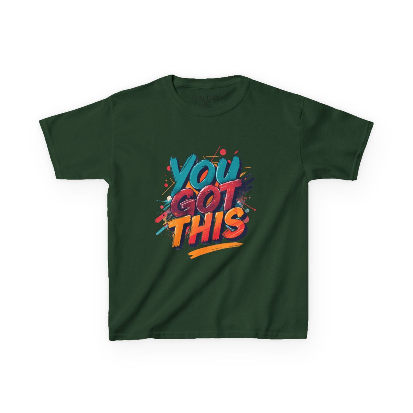 You Got This Kids Tee | Colorful Hand-Lettered Brush Script, Paint Splatters