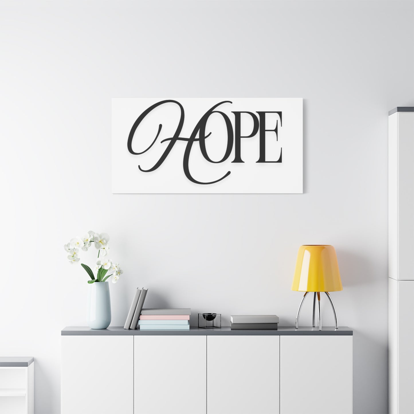 Hope Script Wall Art Canvas | Matte Stretched Canvas