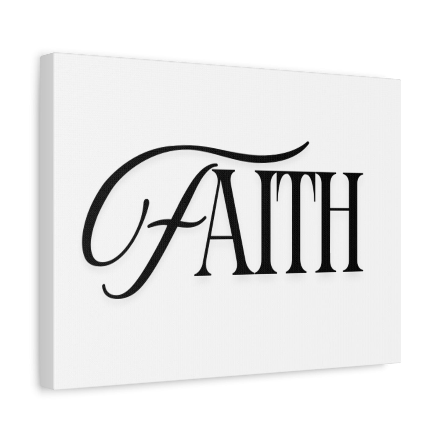 Faith typography wall art Canvas | Matte stretched 1.25"