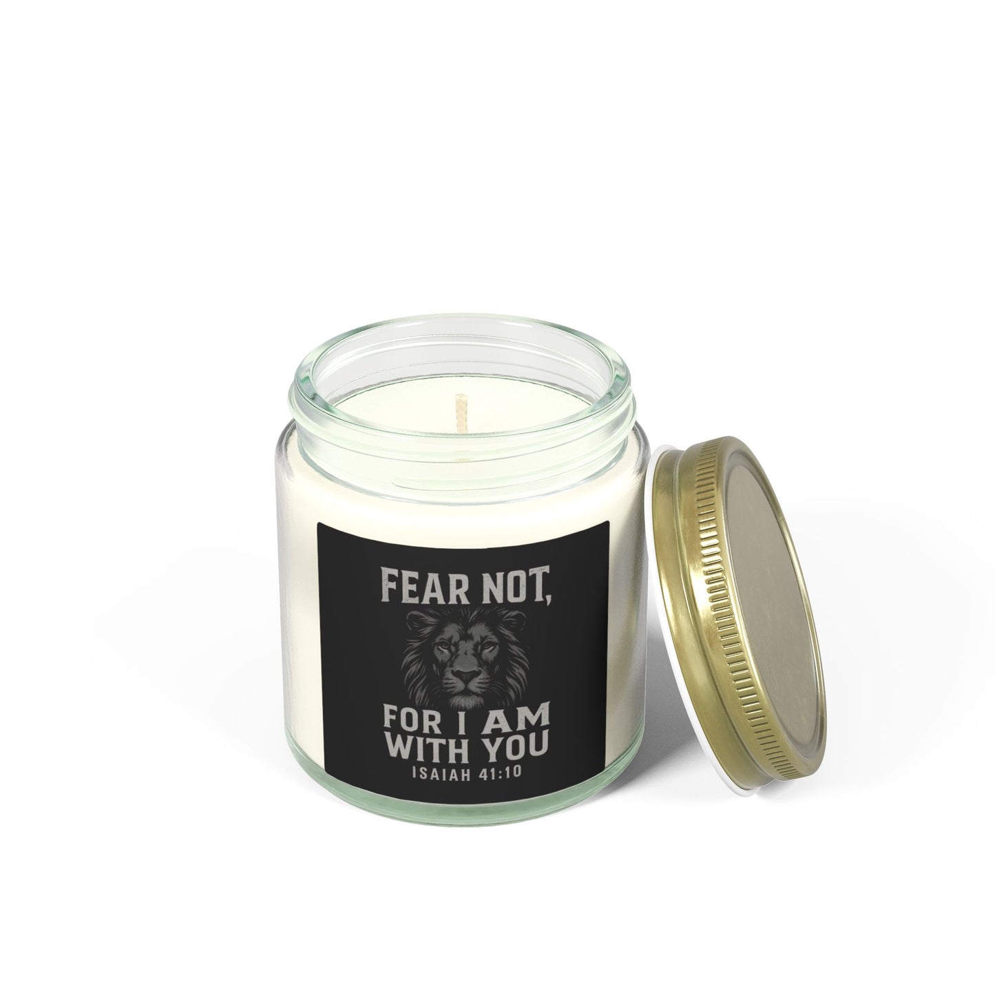 Scented Candle with Inspirational Quote, Aromatherapy Gift, Home Decor, Spiritual Relaxation, Motivation, Isaiah 41:10
