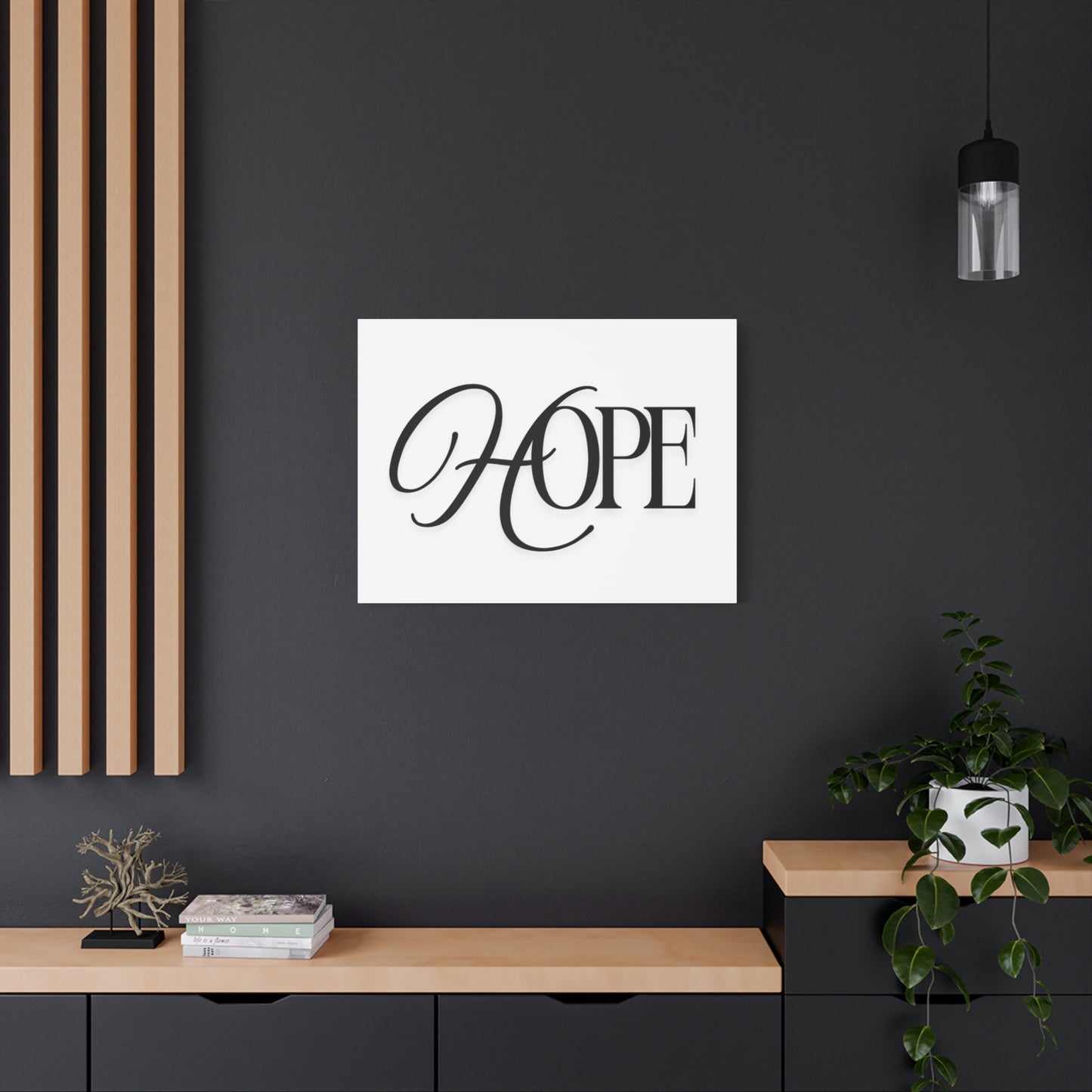 Hope Script Wall Art Canvas | Matte Stretched Canvas