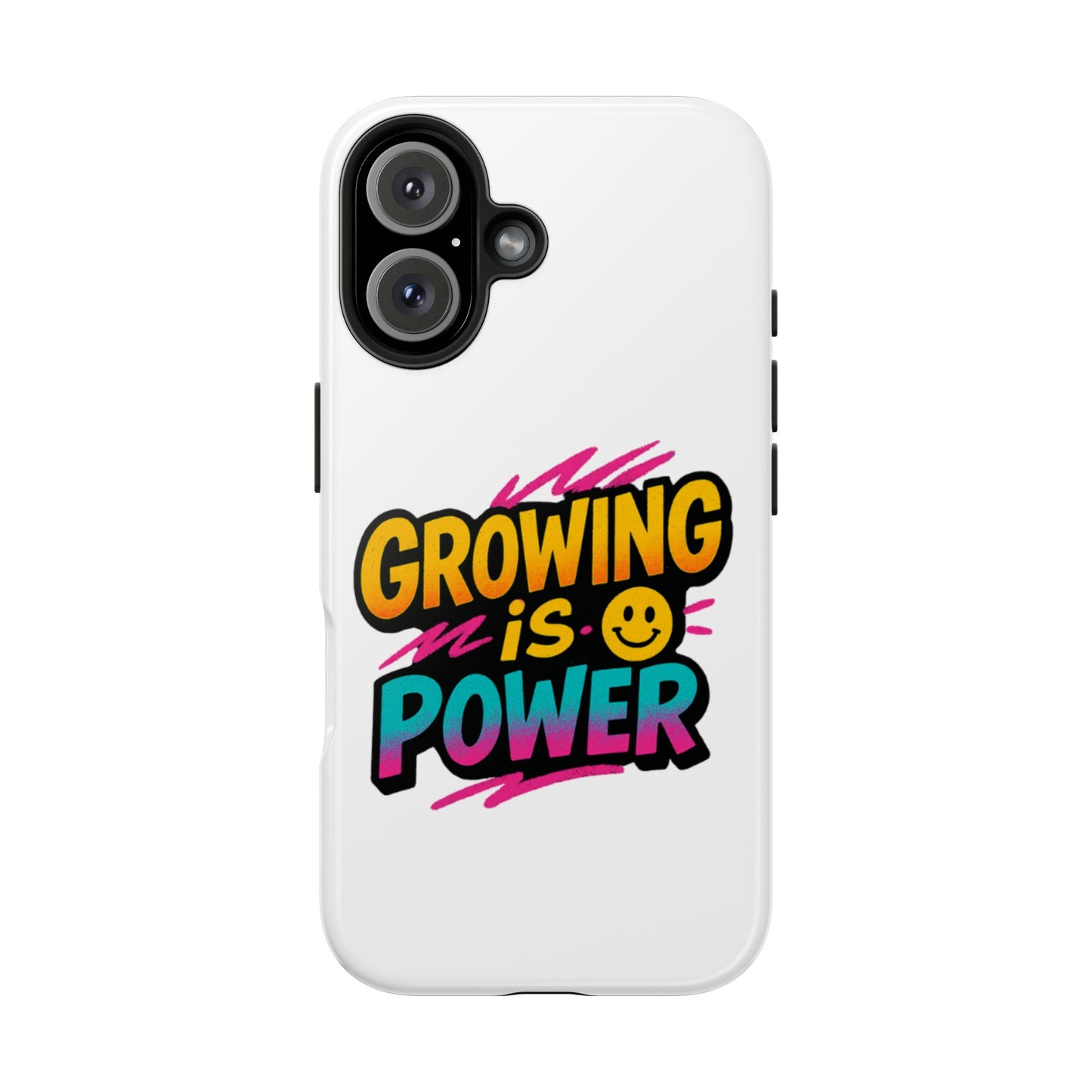 Empowering Tough Phone Case - 'Growing is Power' - Motivational Gifts, Unique Phone Accessories, Phone Protector, Gift for Teens