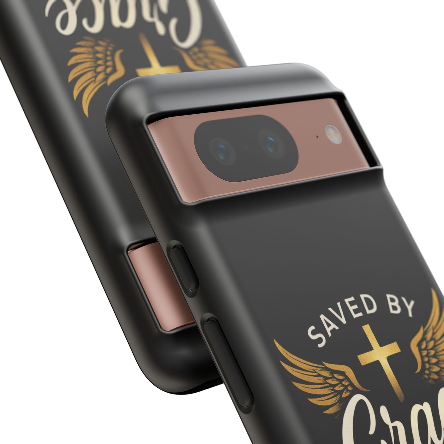 Christian Phone Case - Saved by Grace Design, Unique Gift for Believers, Inspirational Accessory, Stylish Christian Decor