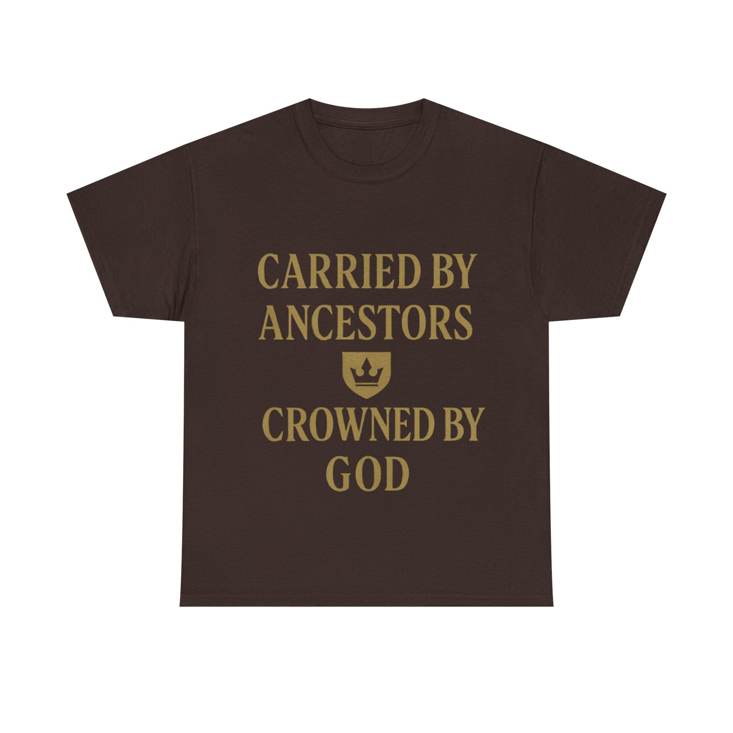 Carried by Ancestors Crowned by God Unisex Heavy Cotton Tee, Inspirational T-Shirt, Gift for Faith, Empowerment Apparel, Unique [...]