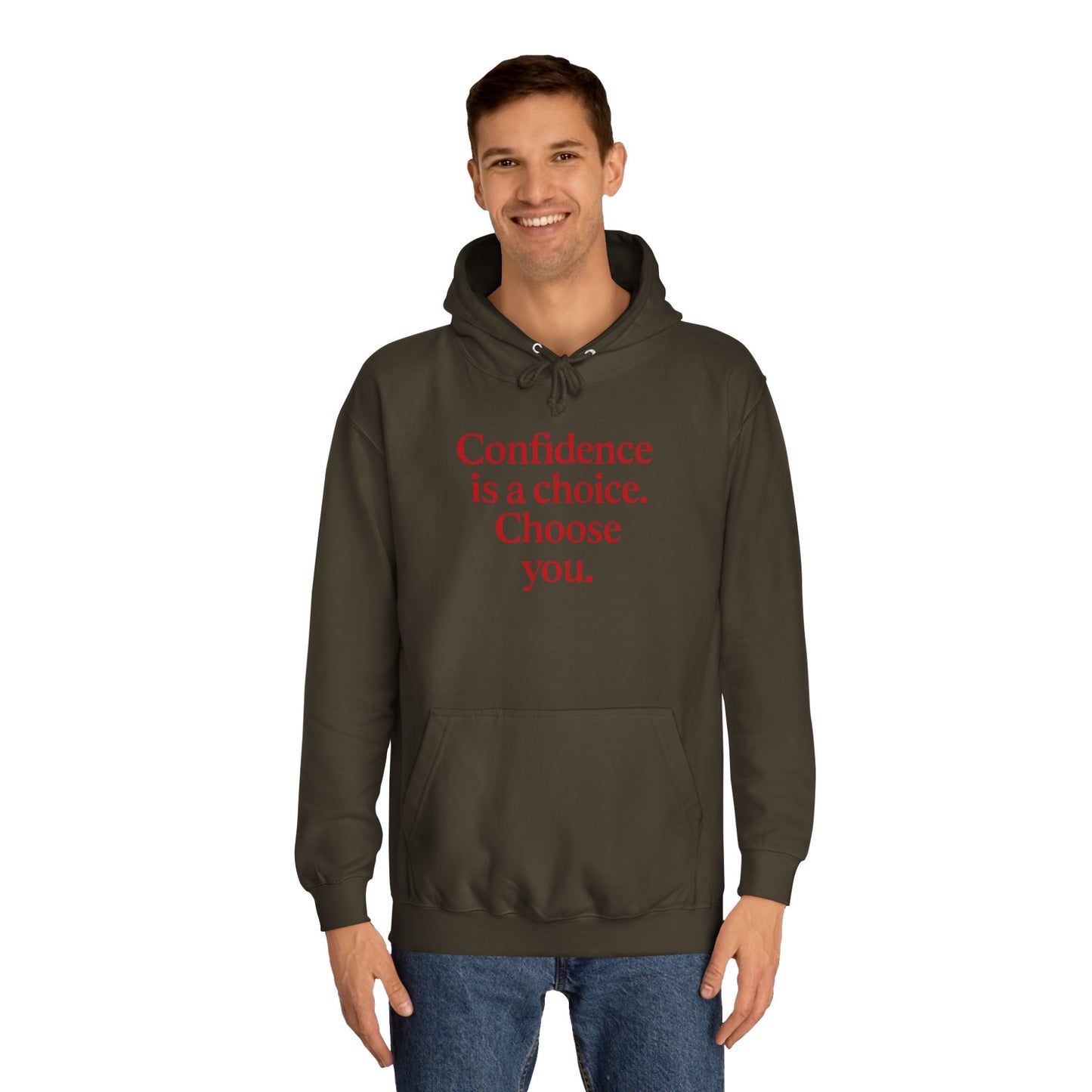 Confidence Choice Unisex College Hoodie - Inspirational Gift, Motivational Apparel, College Student Fashion, Cozy Sweatshirt, [...]