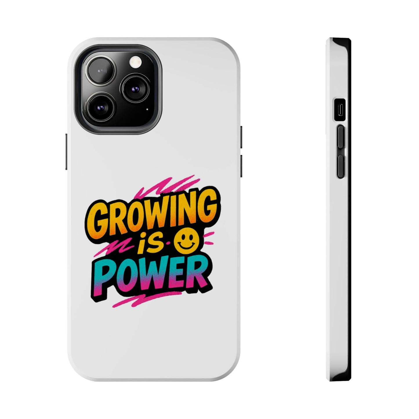 Empowering Tough Phone Case - 'Growing is Power' - Motivational Gifts, Unique Phone Accessories, Phone Protector, Gift for Teens
