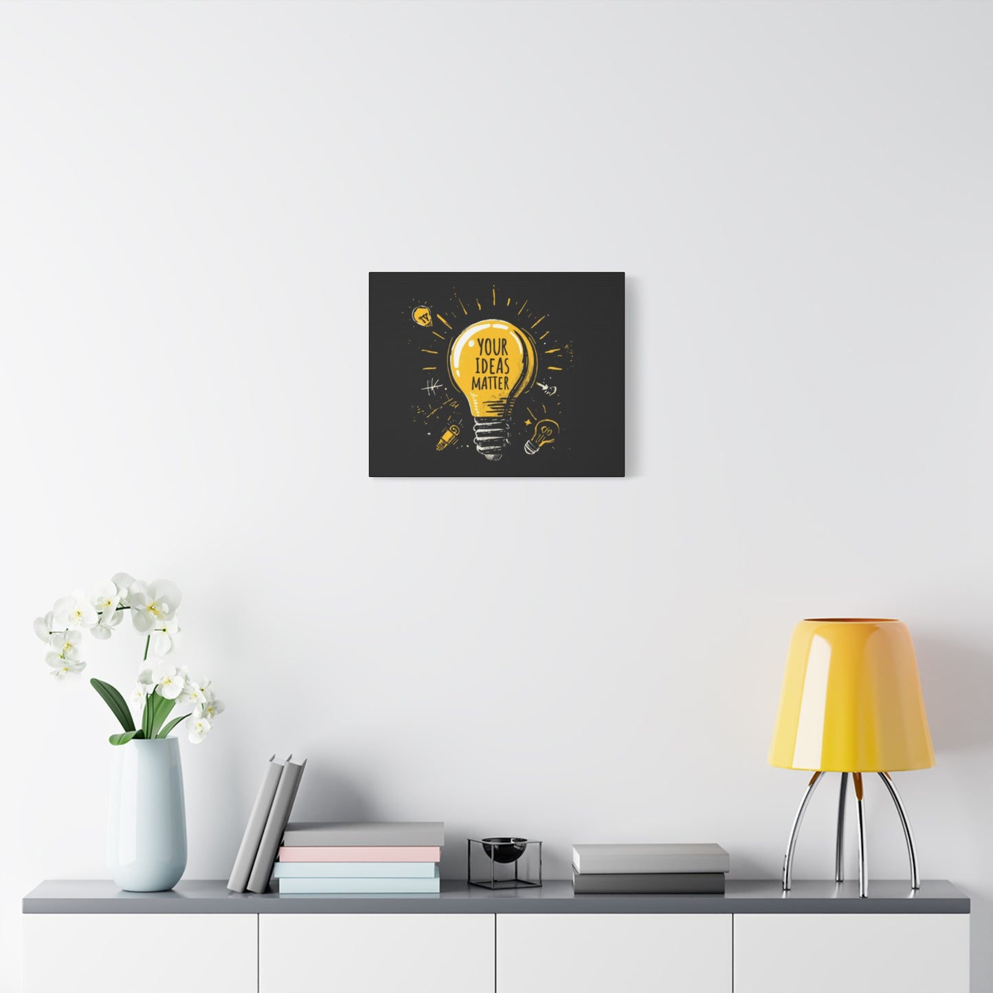 Your Ideas Matter lightbulb Matte Canvas