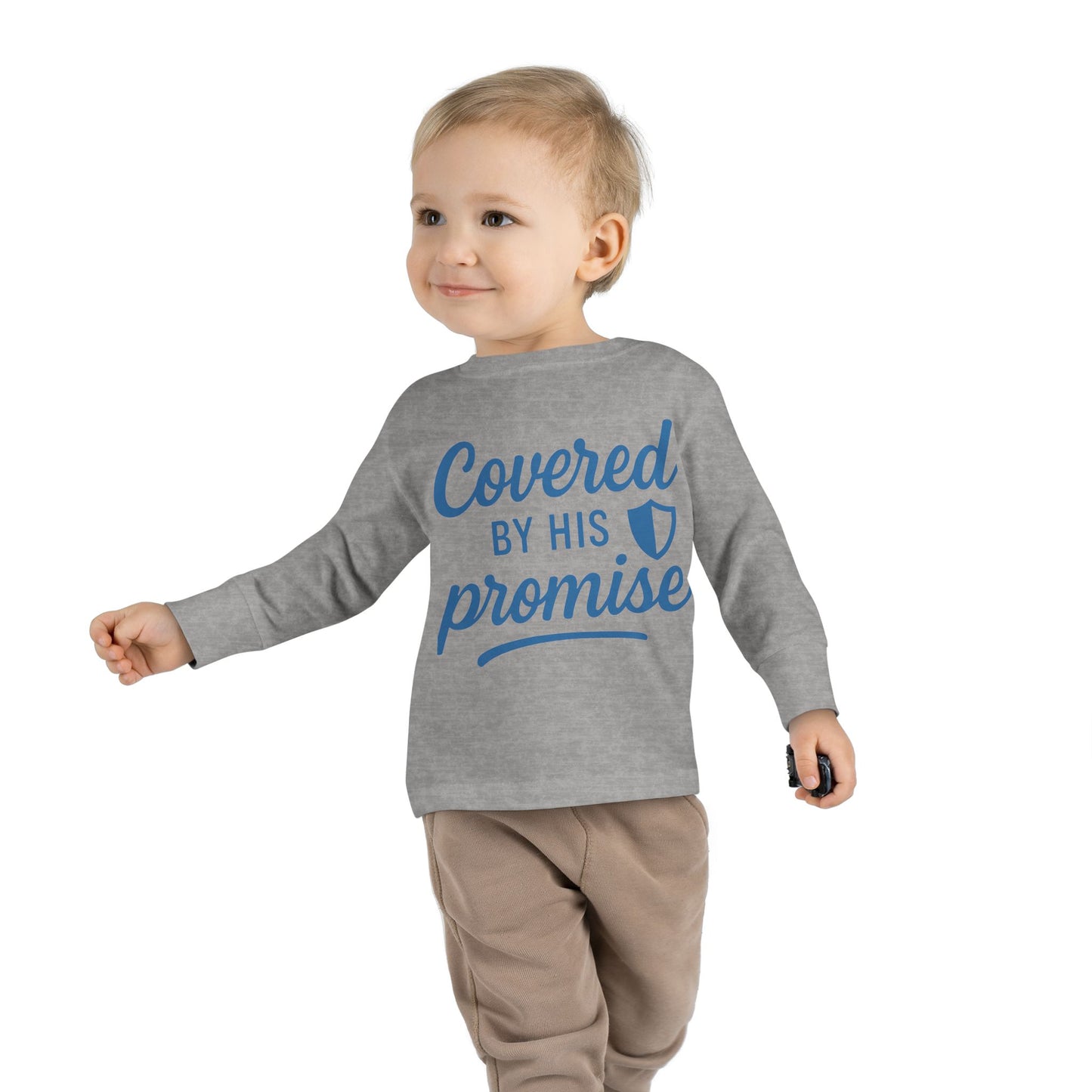 Covered by His Promise Toddler Long Sleeve Tee