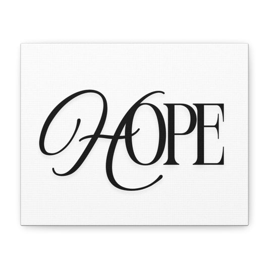 Hope Script Wall Art Canvas | Matte Stretched Canvas