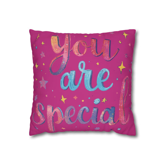 You Are Special pillowcase | square poly canvas pillowcase