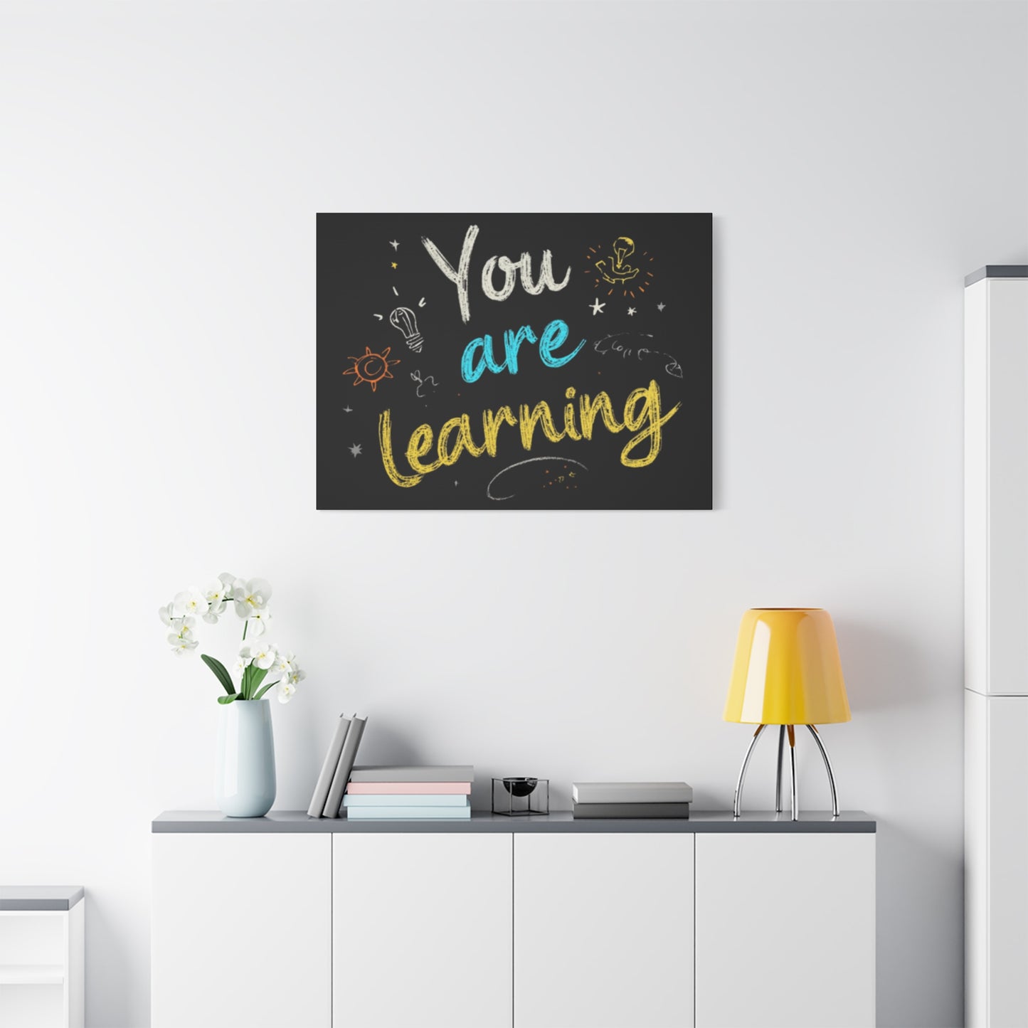 You Are Learning Chalkboard Art Canvas