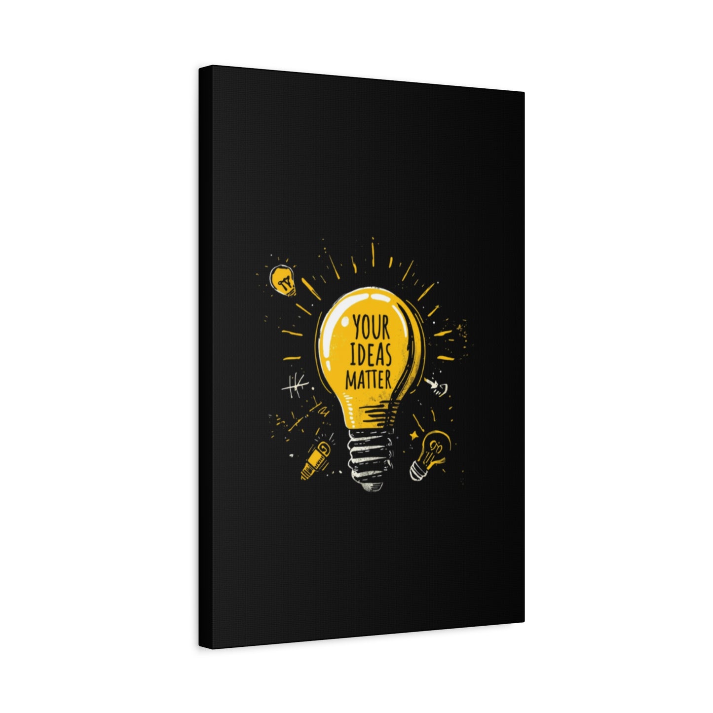 Your Ideas Matter lightbulb Matte Canvas
