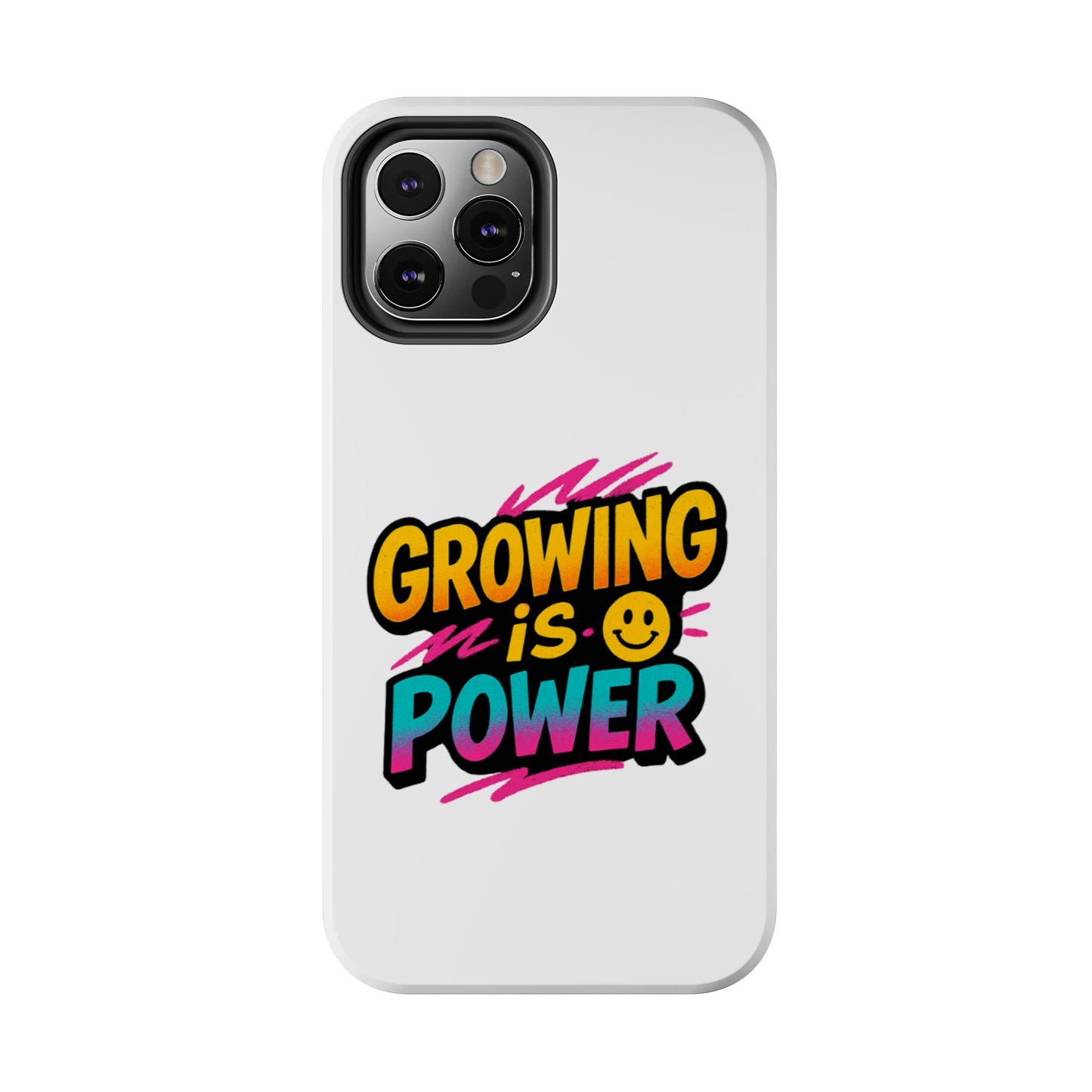 Empowering Tough Phone Case - 'Growing is Power' - Motivational Gifts, Unique Phone Accessories, Phone Protector, Gift for Teens