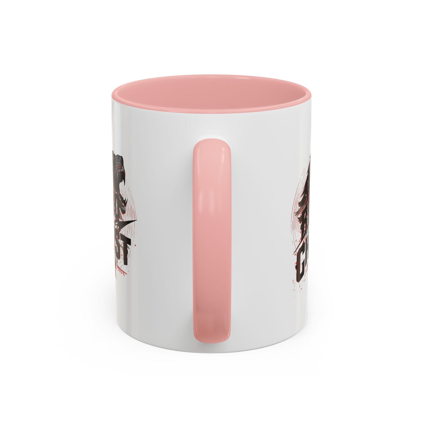 Be Bold In Christ mug | Christian wolf graphic, black accented coffee mug