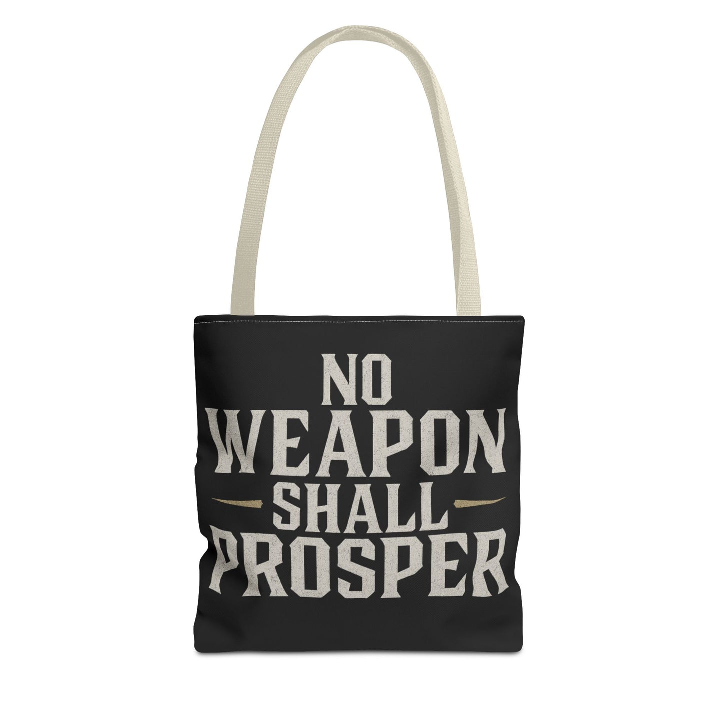 Empowering Tote Bag - No Weapon Shall Prosper | Inspirational Carry-All, Motivational Gift, Everyday Use, Versatile Shopping Bag