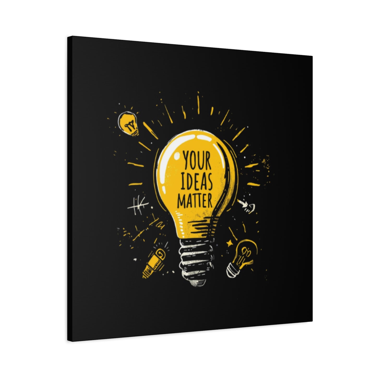 Your Ideas Matter lightbulb Matte Canvas