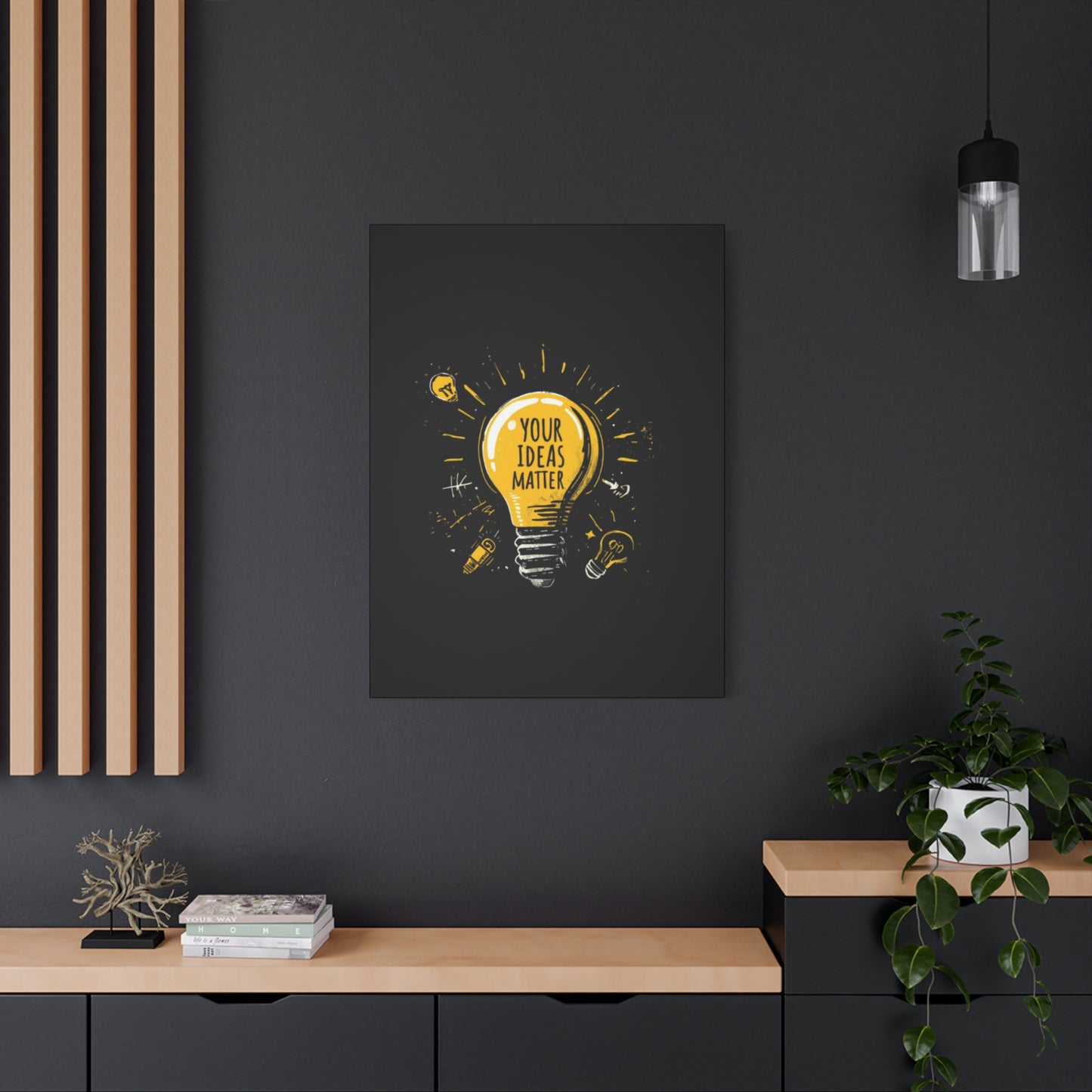 Your Ideas Matter lightbulb Matte Canvas