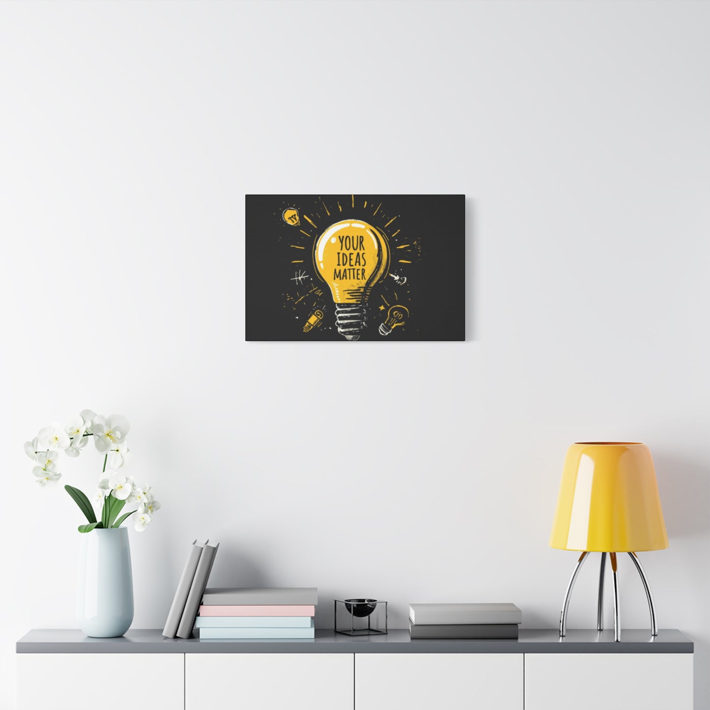 Your Ideas Matter lightbulb Matte Canvas