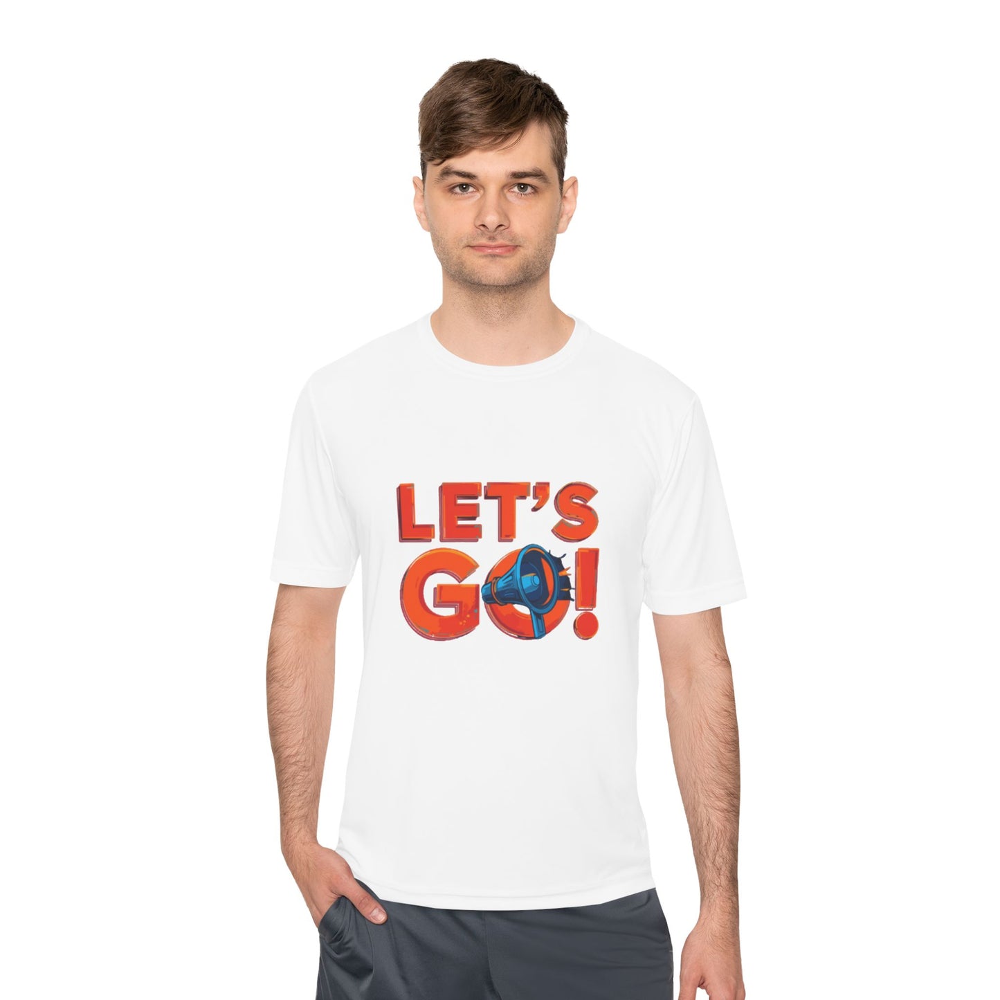 LET'S GO! Momentum Graphic Tee | Lightweight Polyester Athletic Shirt