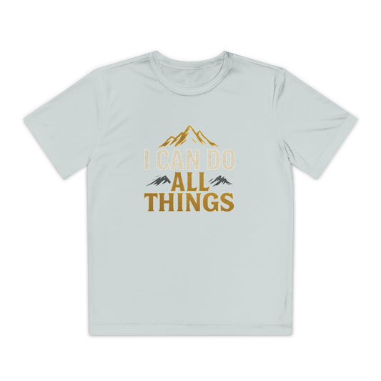 Youth Competitor Tee - I Can Do All Things Motivational Shirt