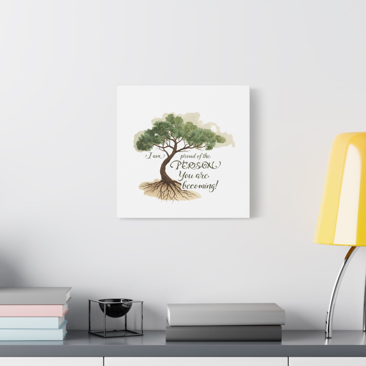 Tree of Growth Inspirational Quote Matte Canvas