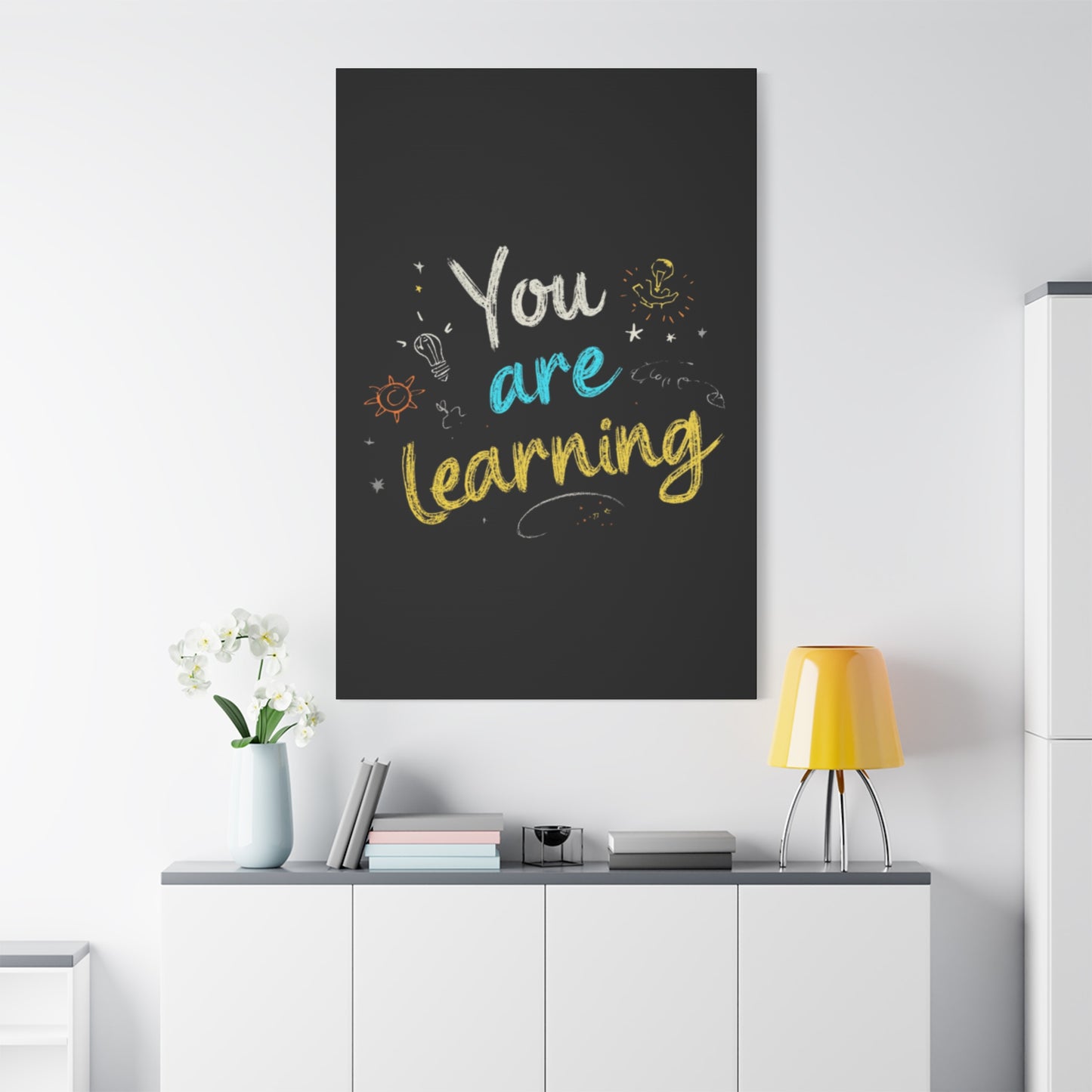 You Are Learning Chalkboard Art Canvas