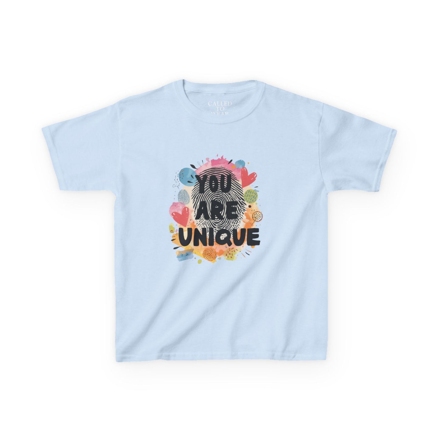 You Are Unique Kids Tee | Colorful Watercolor Animals, Positive Message