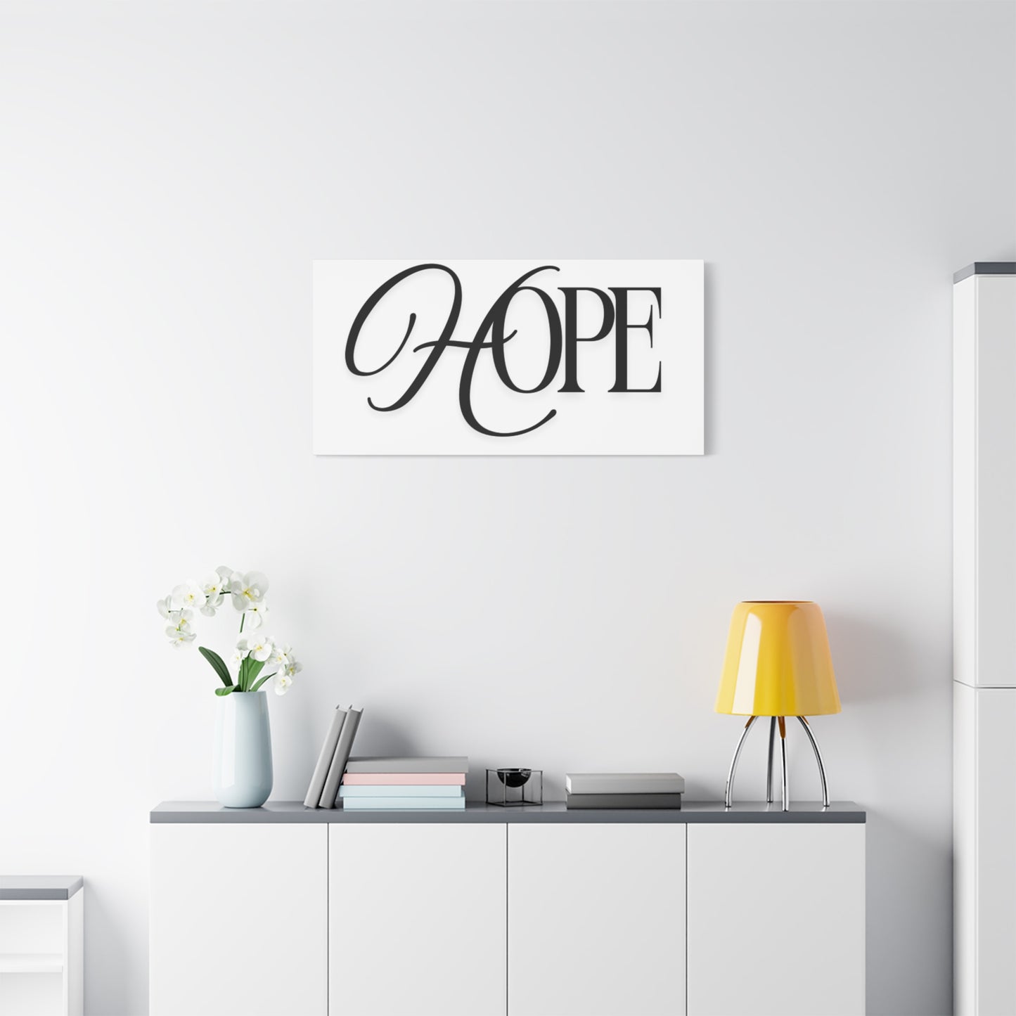 Hope Script Wall Art Canvas | Matte Stretched Canvas