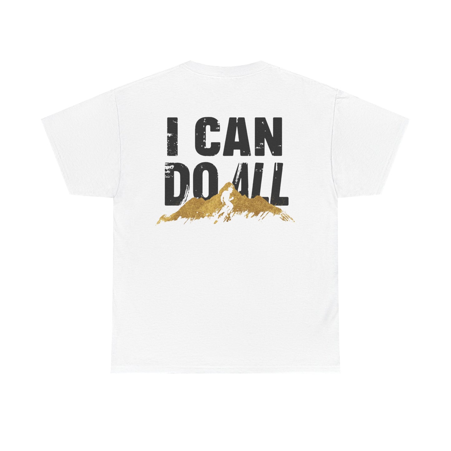I Can Do All mountains T-Shirt | Inspirational faith typography tee