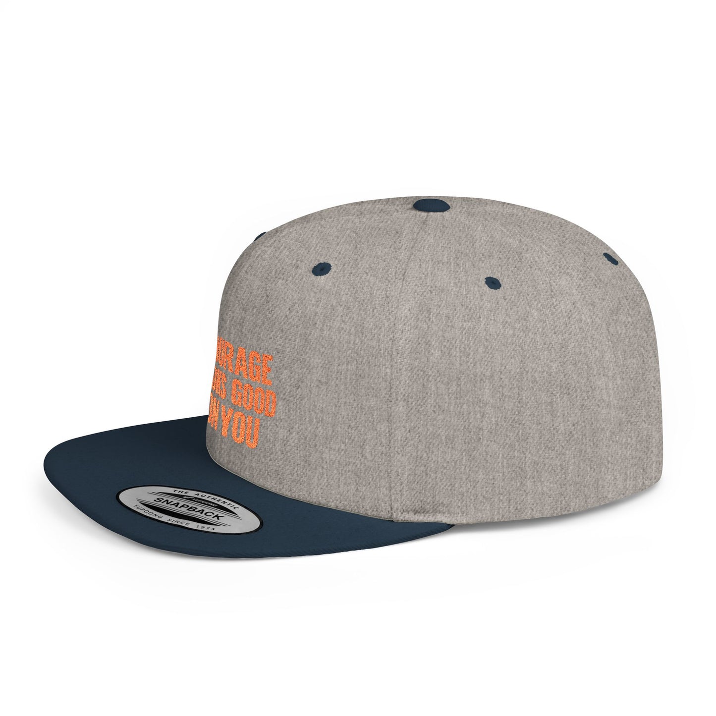 Courage Looks Good on You Snapback Hat, Motivational Cap for Everyday Wear, Gift for Friends, Inspiring Headwear