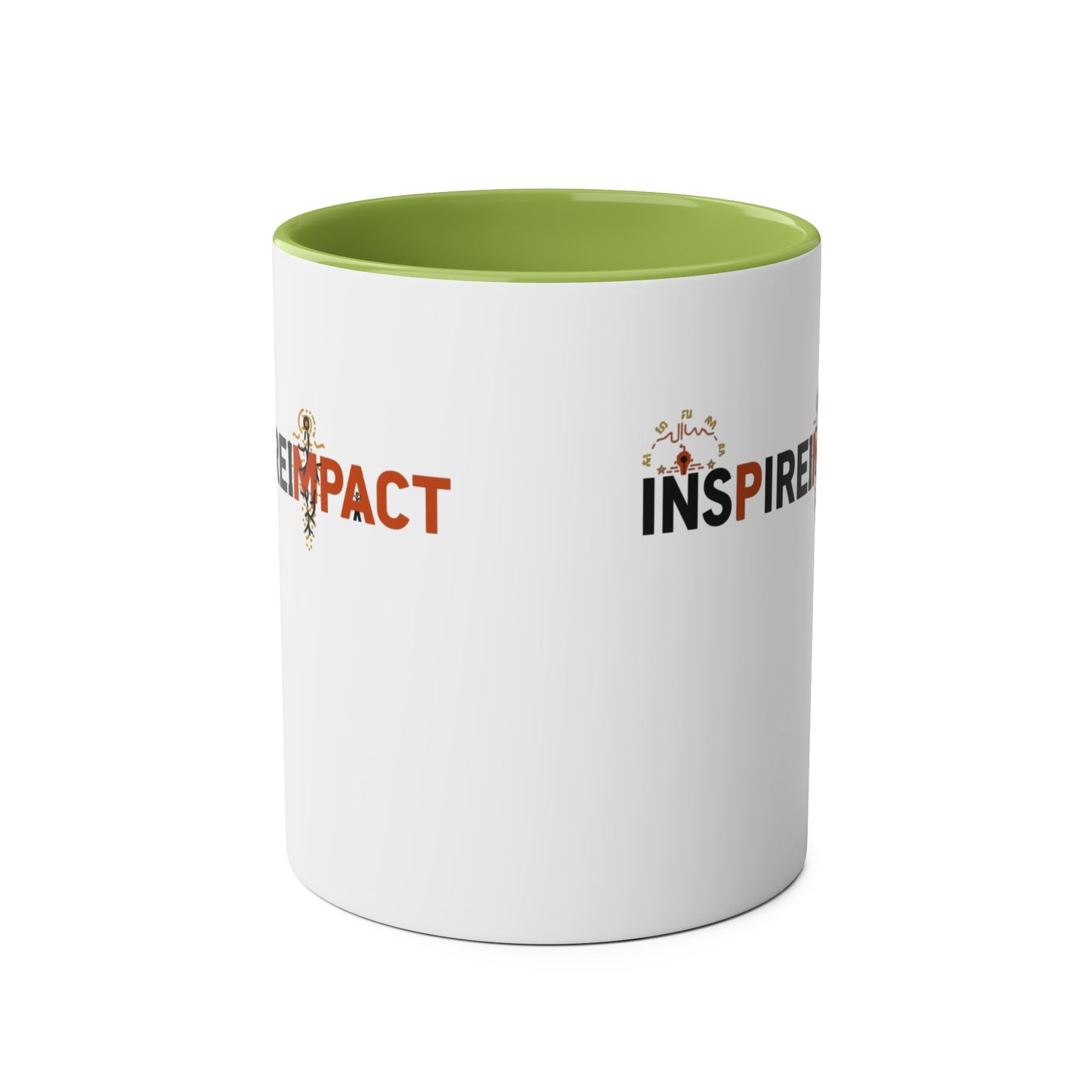 Inspire Impact Mug | Two-Tone 11oz Coffee Mug, Red Interior and Handle