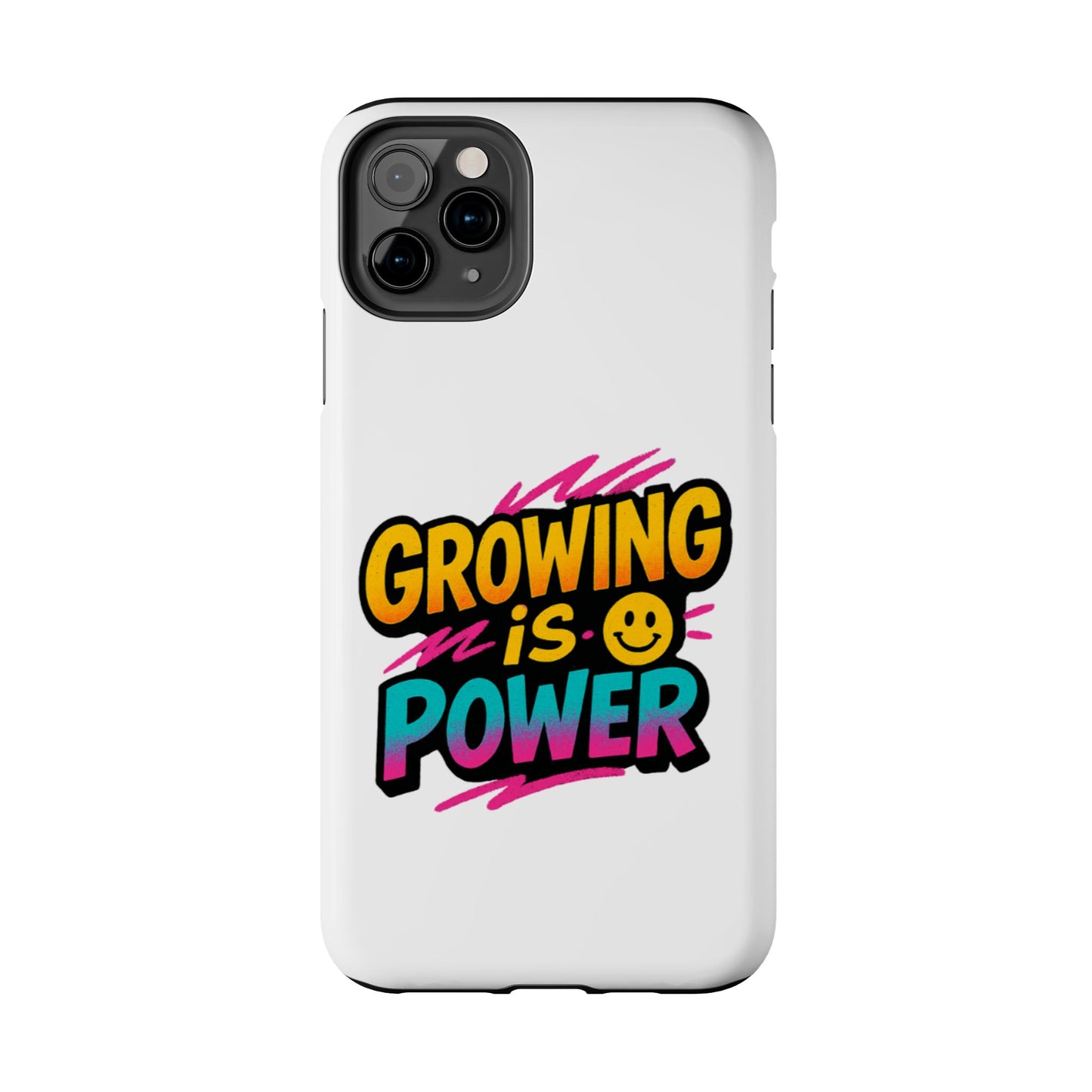 Empowering Tough Phone Case - 'Growing is Power' - Motivational Gifts, Unique Phone Accessories, Phone Protector, Gift for Teens