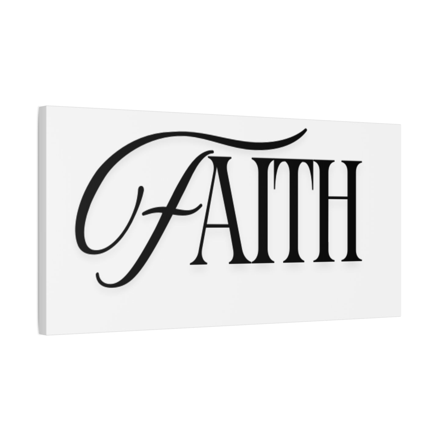 Faith typography wall art Canvas | Matte stretched 1.25"