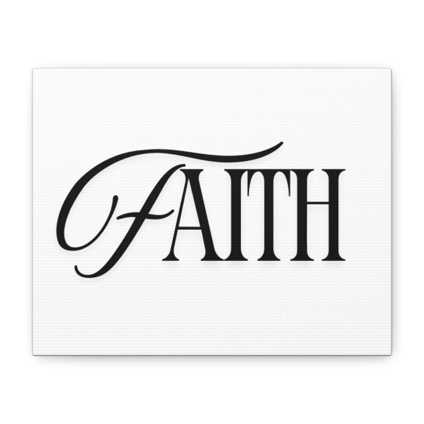 Faith typography wall art Canvas | Matte stretched 1.25"
