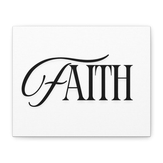 Faith typography wall art Canvas | Matte stretched 1.25"