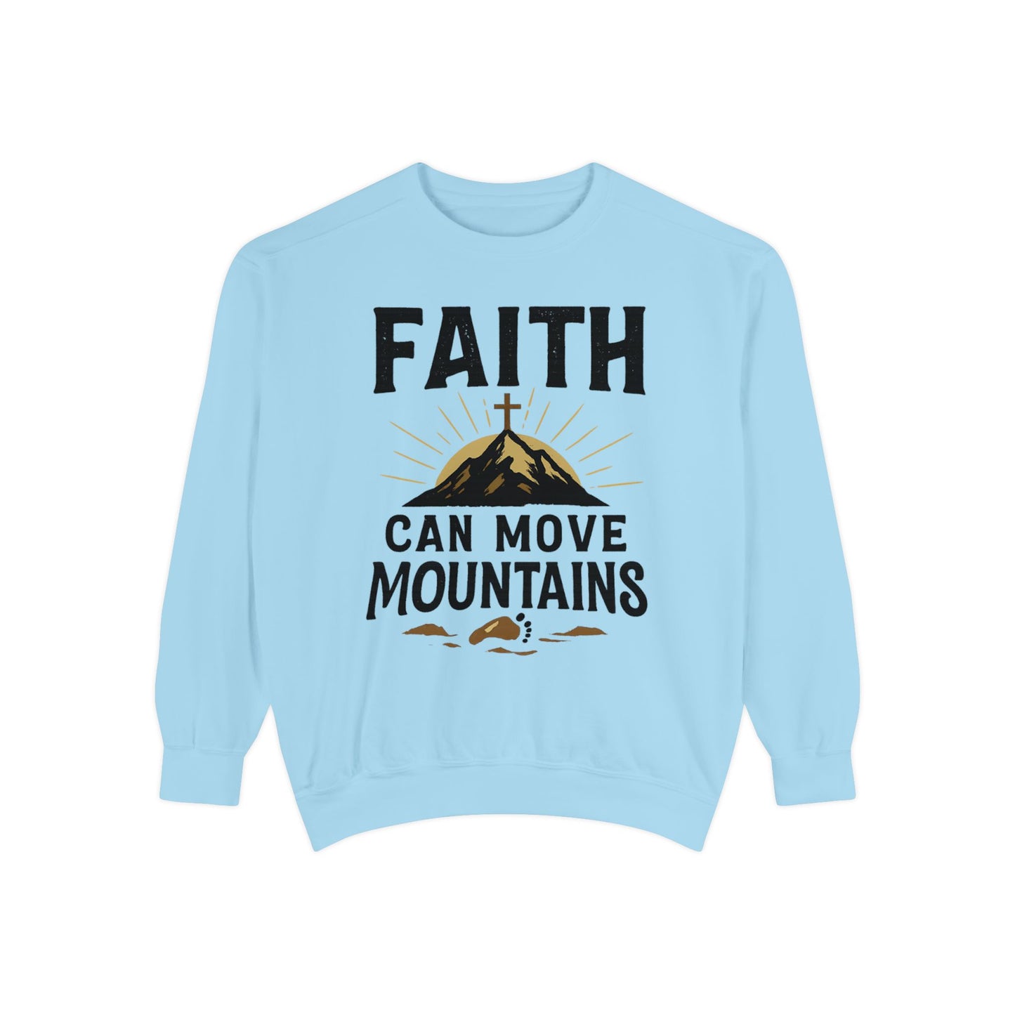 Faith-Inspired Garment-Dyed Sweatshirt | Cozy Christian Apparel, Inspirational Gift, Faith Merchandise, Unisex Crewneck, Casual Sweat