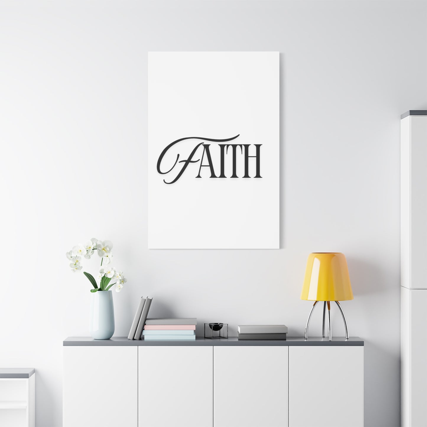 Faith typography wall art Canvas | Matte stretched 1.25"
