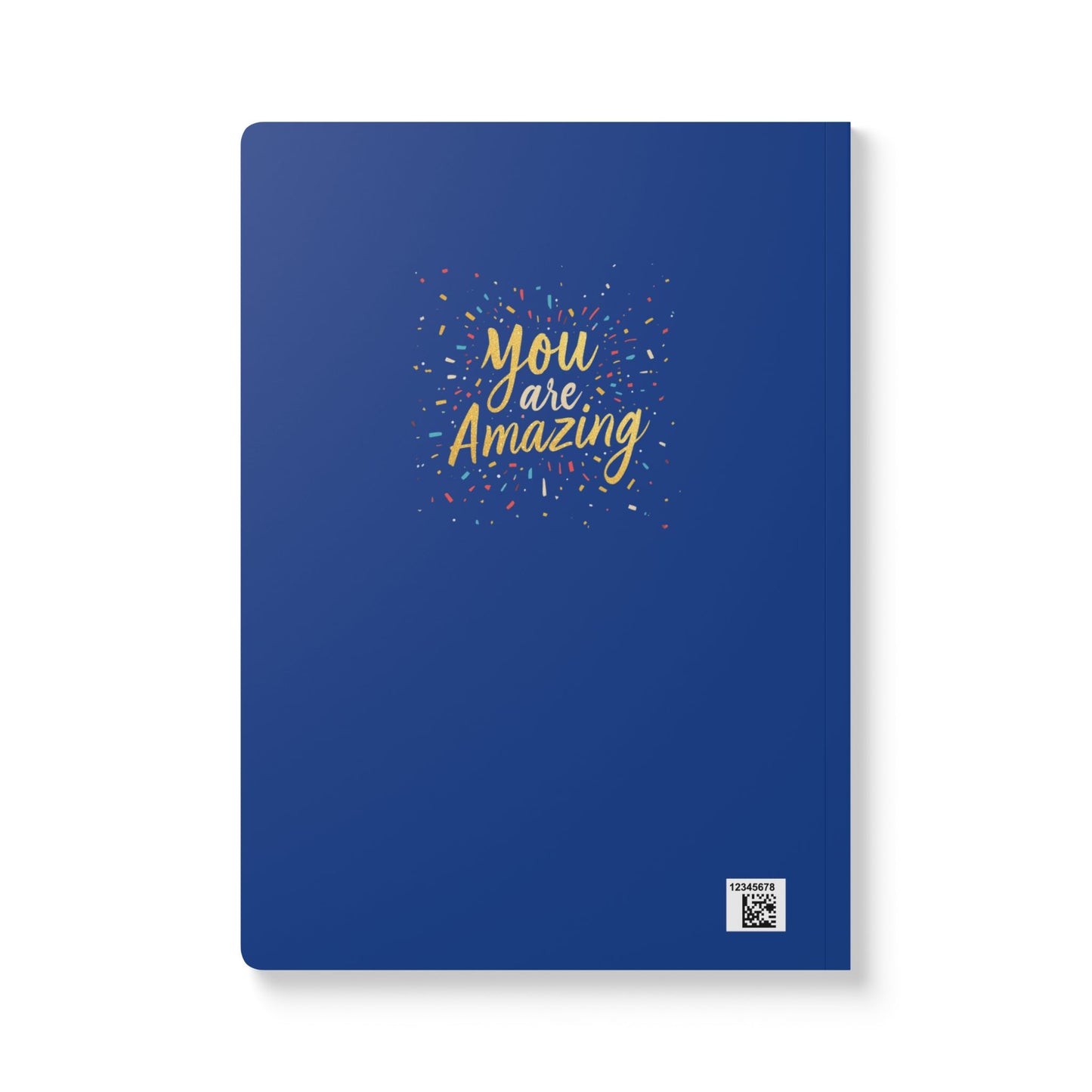 You Are Amazing Satin Journal, Softcover Pocket Notebook | Gold Script, Perforated Pages
