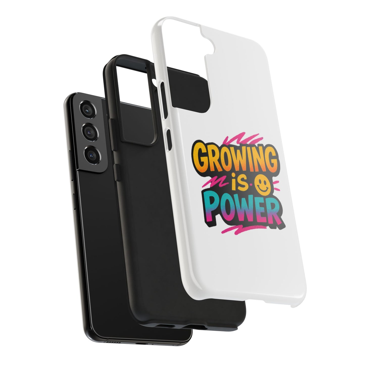 Empowering Tough Phone Case - 'Growing is Power' - Motivational Gifts, Unique Phone Accessories, Phone Protector, Gift for Teens