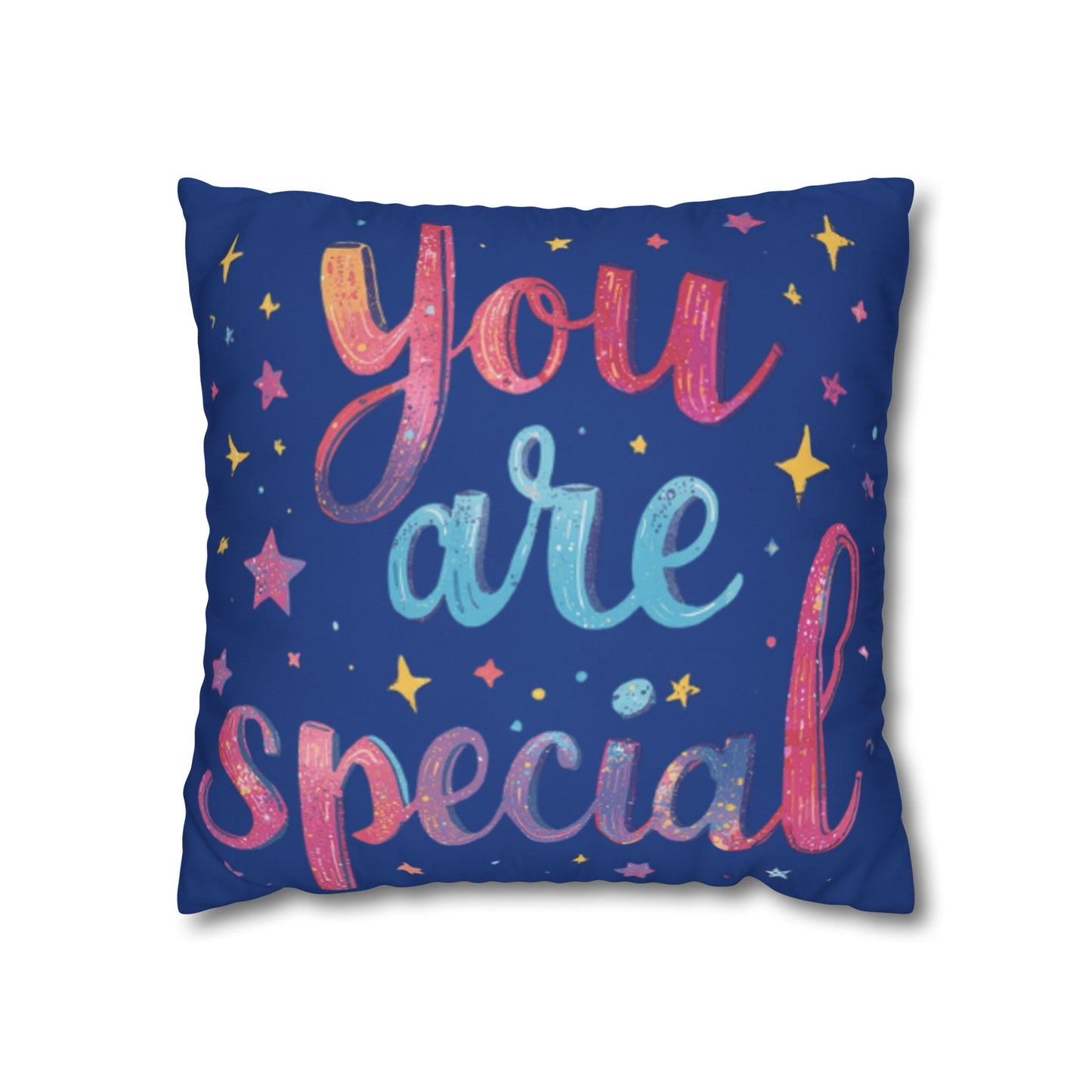 You Are Special Pillowcase | Square Poly Canvas Pillowcase, Inspirational Typography